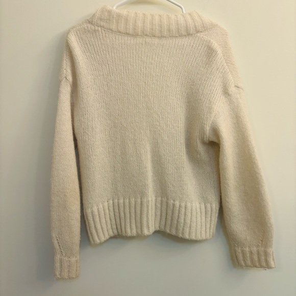 Anthropologie Cream Knit Button Up Cardigan Sweater Size: XS - Picture 3 of 5